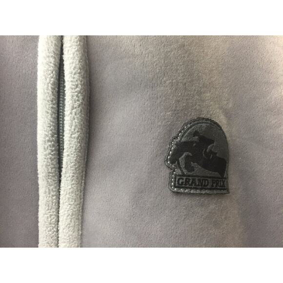 Grand Prix Gray Velour Full Zip Jacket Sz M - Picture 3 of 5